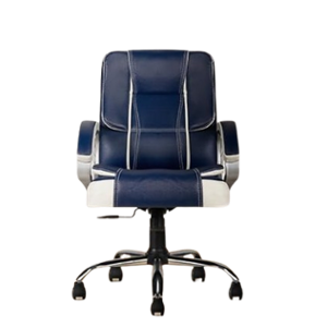 CELLBELL C102 Watson Leatherette Medium Back Grey & Navy Blue Executive Chair