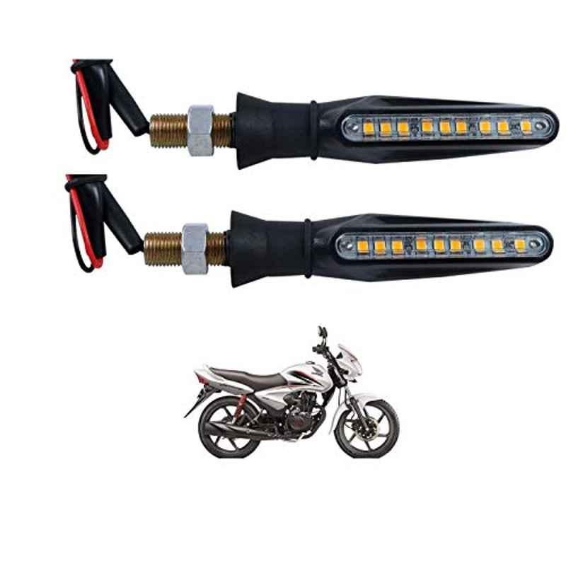 Kozdiko 4 Pcs Plastic Front & Rear Side Sleek Yellow Bike Indicator Set for Honda CB Shine