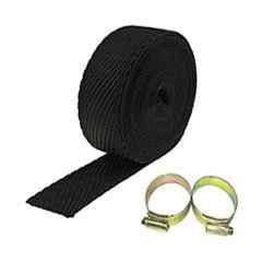 AOW Silencer Wrap Bike Exhaust Heat Shield for Royal Enfield Classic 350, (Black) Length-5 Metre