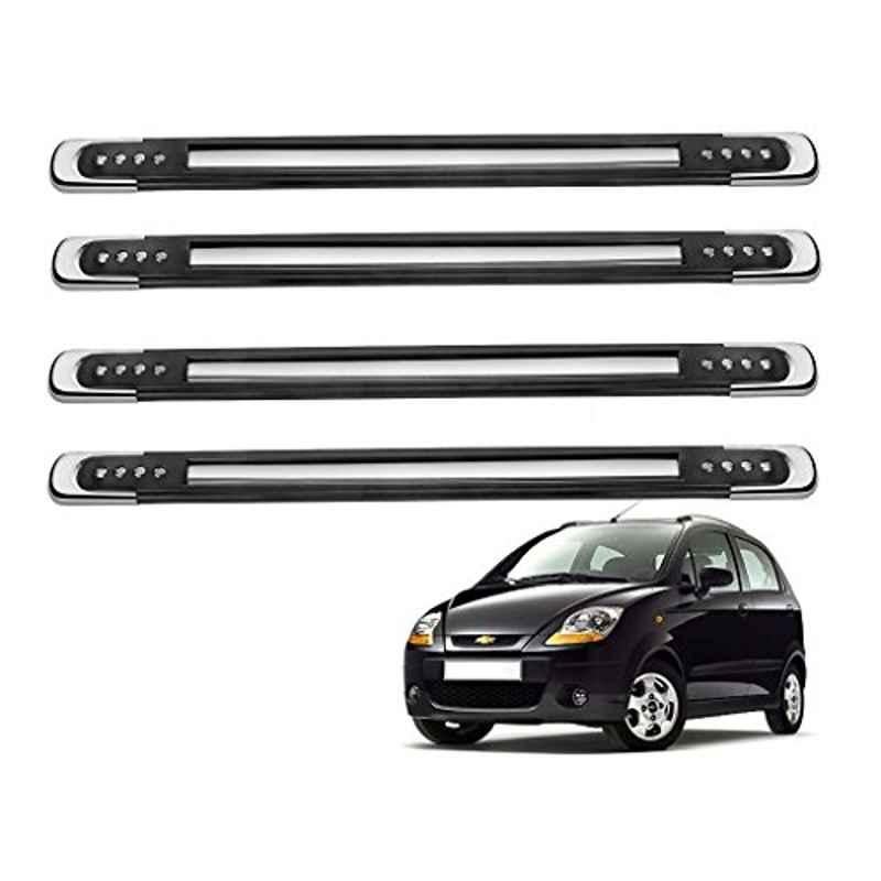 Kozdiko 4 Pcs Designer Black Bumper Protector Set for Chevrolet Spark, Koz-19814