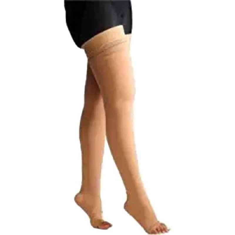 Comprezon 2101-002 Classic Varicose Vein Class-1 Beige Mid Thigh Stockings, Size: S