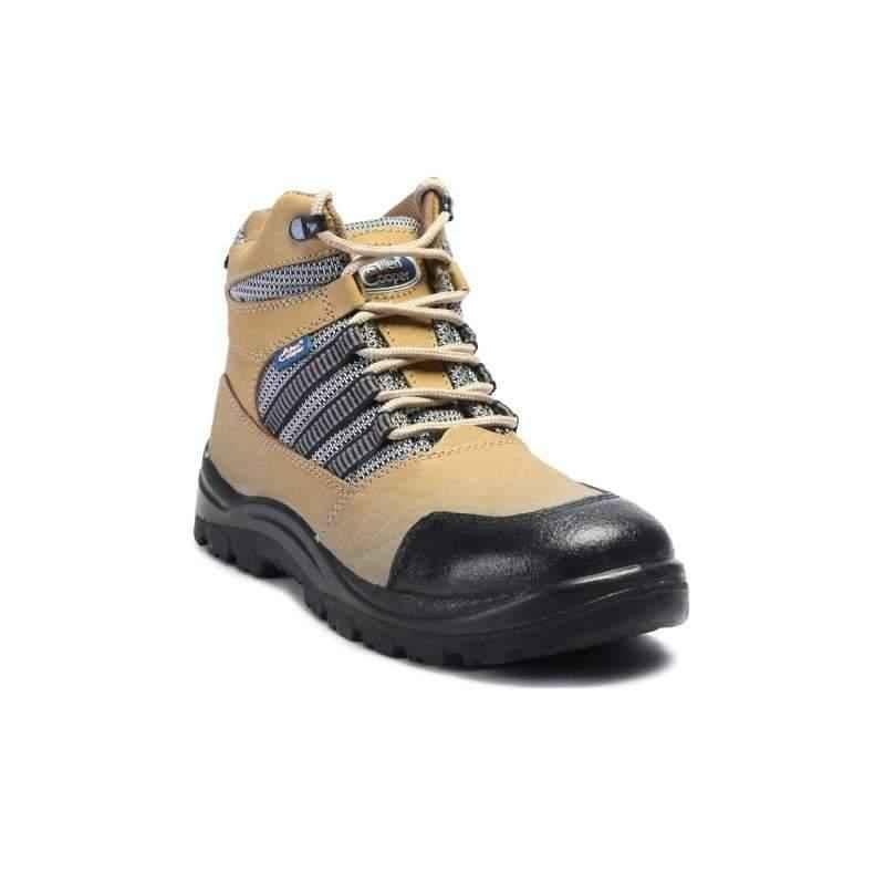 Allen Cooper AC 9006 Antistatic Steel Toe Brown Work Safety Shoes, Size: 7