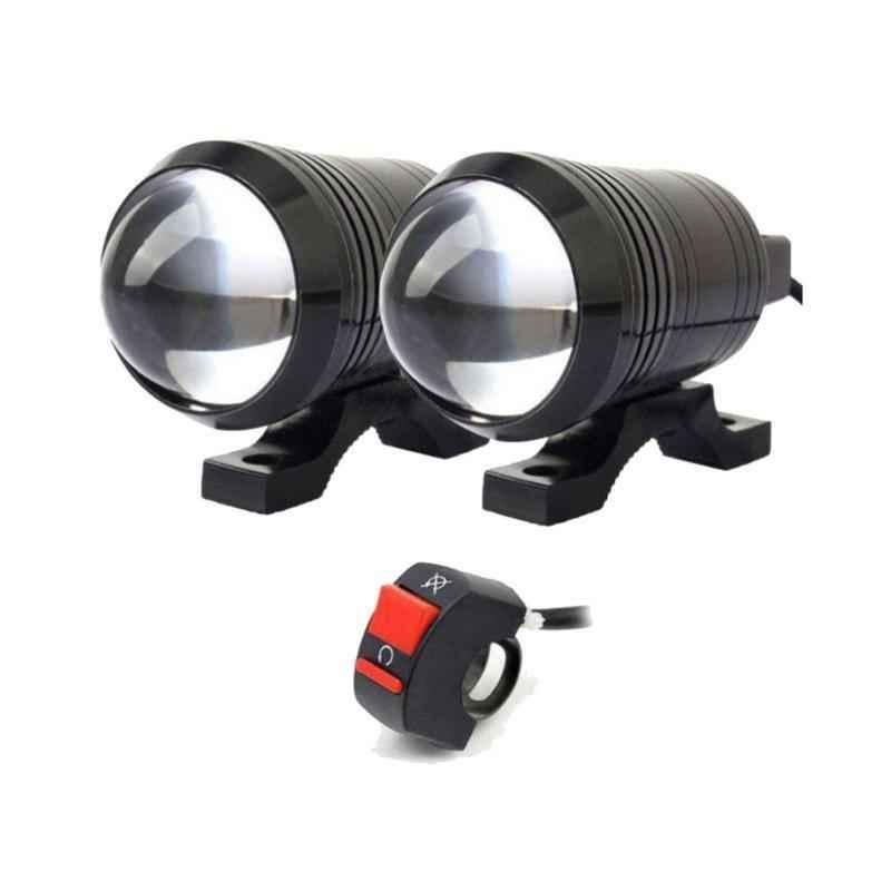 Love4ride 15W White Aluminium Super Bright LED Fog Spot Light Lamp for Bike & Car with Switch