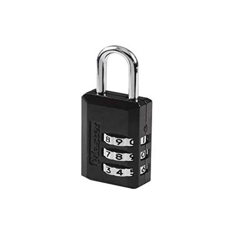 Master Lock 20mm Metal Black 3 Digit Combination Lock, 646EURD