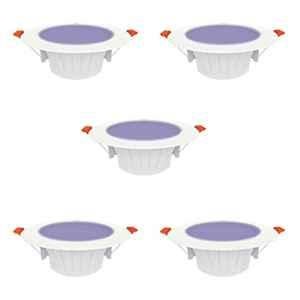 Fybros Silvio Plus 9W Aluminium Blue Round LED Ceiling Light, FLS5834E (Pack of 5)