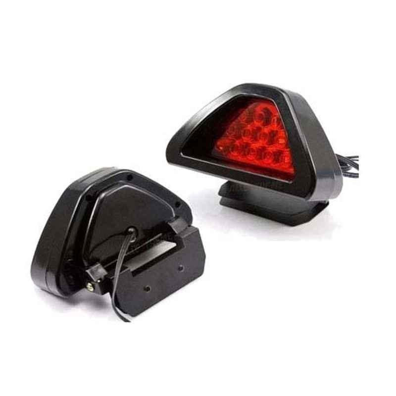 AllExtreme EX12TL1 12 LED Red Triangle Rear Tail Car Brake & Warning Strobe Flash Light