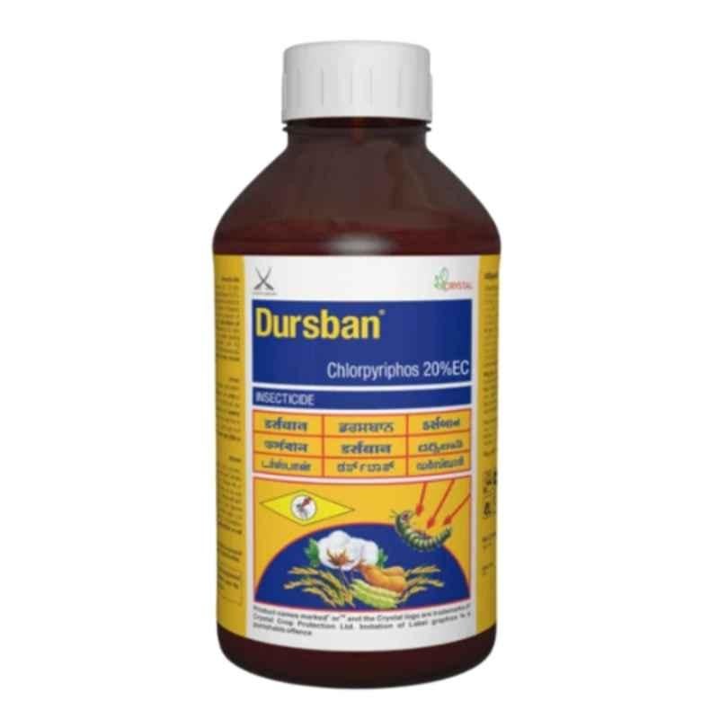 Crystal 1 Litre Dursban Chlorpyriphos 20% EC Insecticide for Sucking & Chewing Pests (Pack of 2)
