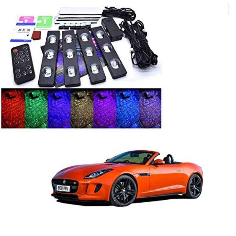 Kozdiko 4 Pcs 7 Colour Seat Bottom Car Star Light Kit with Remote Control For Jaguar F-Type