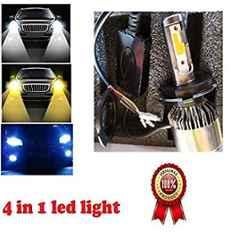 AOW Multi Color LED Anti-Flicker (36W/3800LM) Headlight Bulb with Ultra Bright White Light Universal for All Car (12V - 36W) t-31