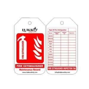 Lukko Safety Fire Extinguisher Maintenance Record Tag, LS-T49