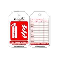 Lukko Safety Fire Extinguisher Maintenance Record Tag, LS-T49