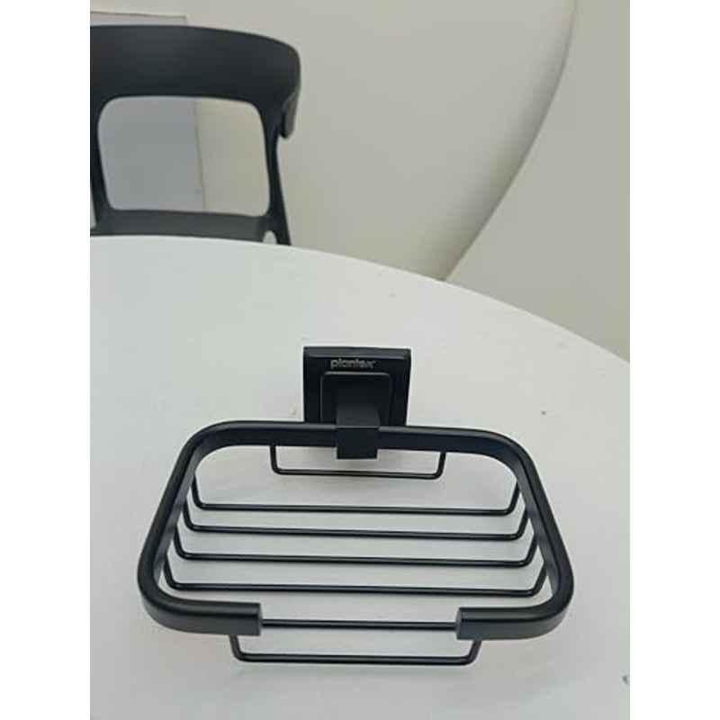 Plantex Soap Basket for Bathroom/304 Grade Stainless Steel Soap Case/Soap Stand/Soap Dish/Bathroom Accessories 2103, Black