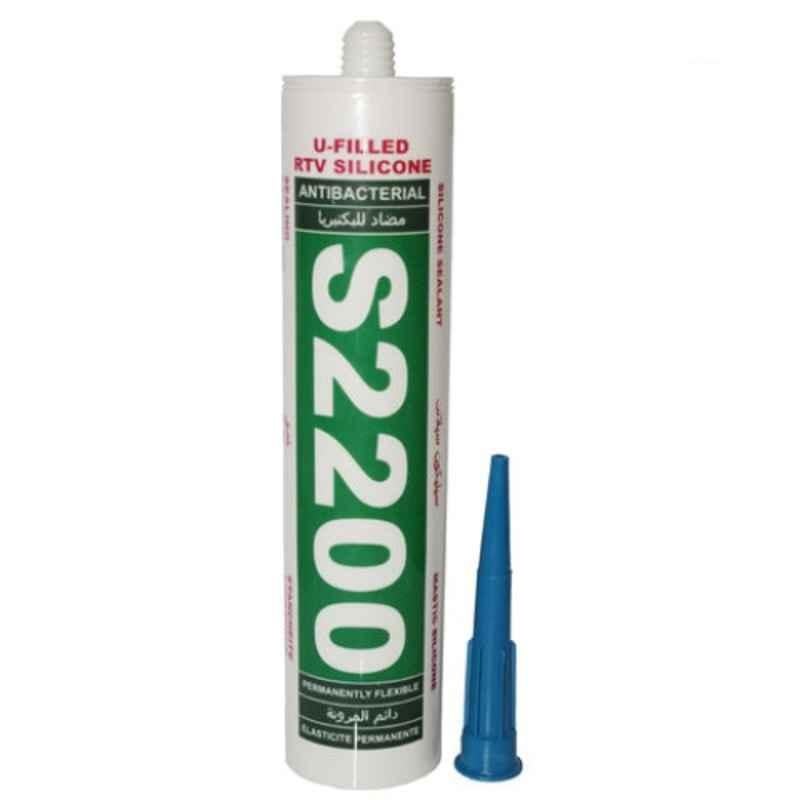 Asmaco White U-Filled Antibacterial Silicone Sealant, RTV S2200
