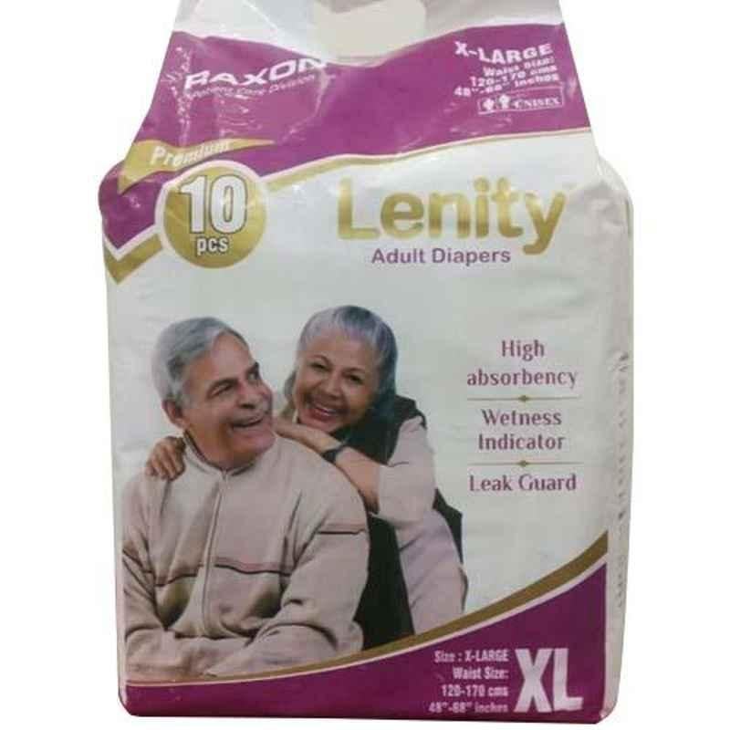 Raxon Lenity 10 Pcs Extra Large Adult Diaper (Pack of 5)