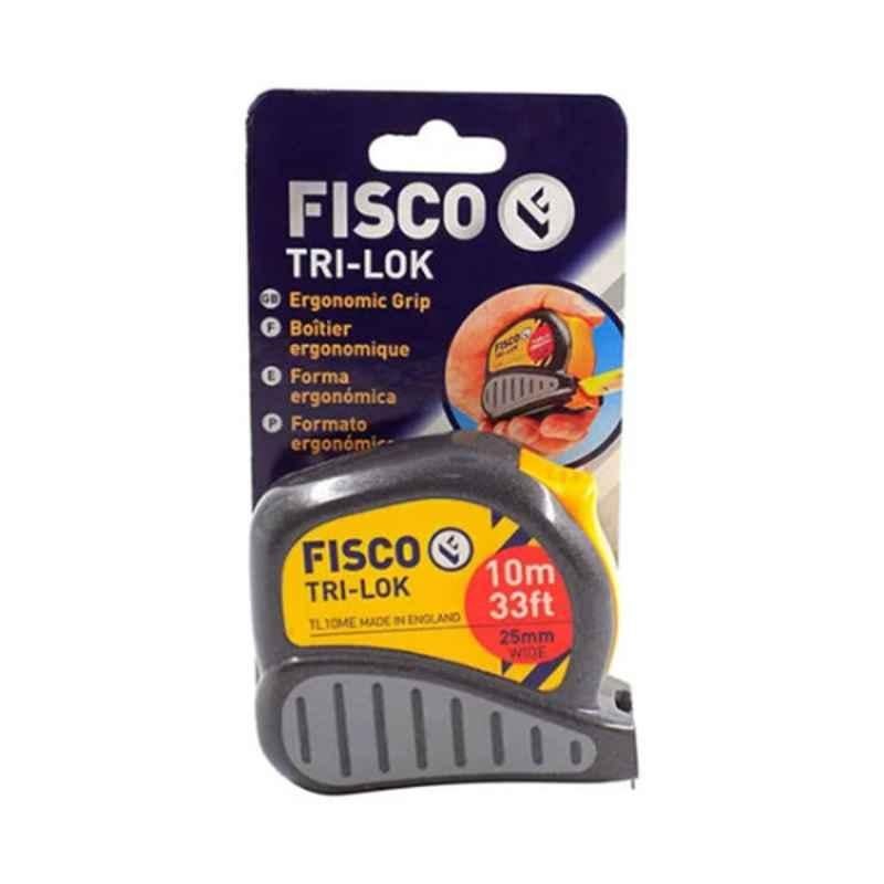 Fisco FTL 10 10m Polyester Grey & Yellow Measuring Tape