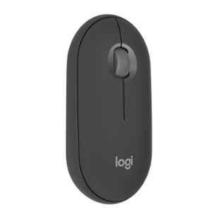 Logitech Pebble 2 M350s Tonal Graphite Slim Portable Bluetooth Wireless Mouse with Customisable Button, Quiet Clicks & Easy-Switch