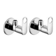 Fastgear Prime Stainless Steel Silver Chrome Finish Angle Valve, FG2103 (Pack of 2)