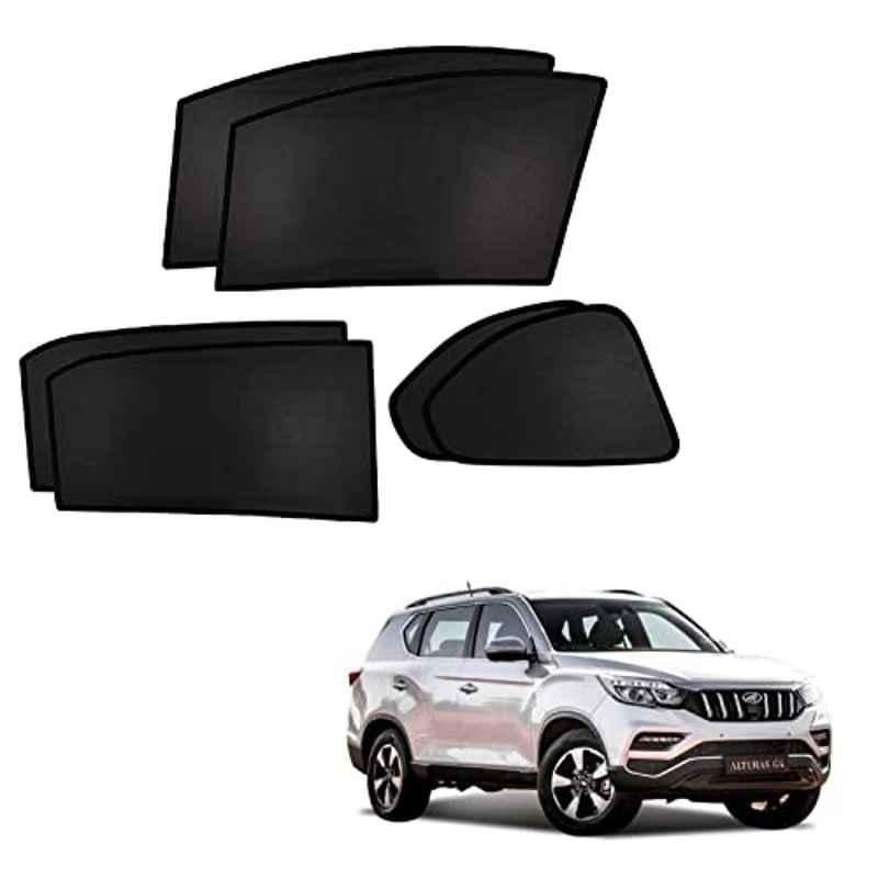 Kozdiko 4 Pcs Custom Fit Non Magnetic Curtains Mesh Car Sun Shade Set for Mahindra Alturas G4