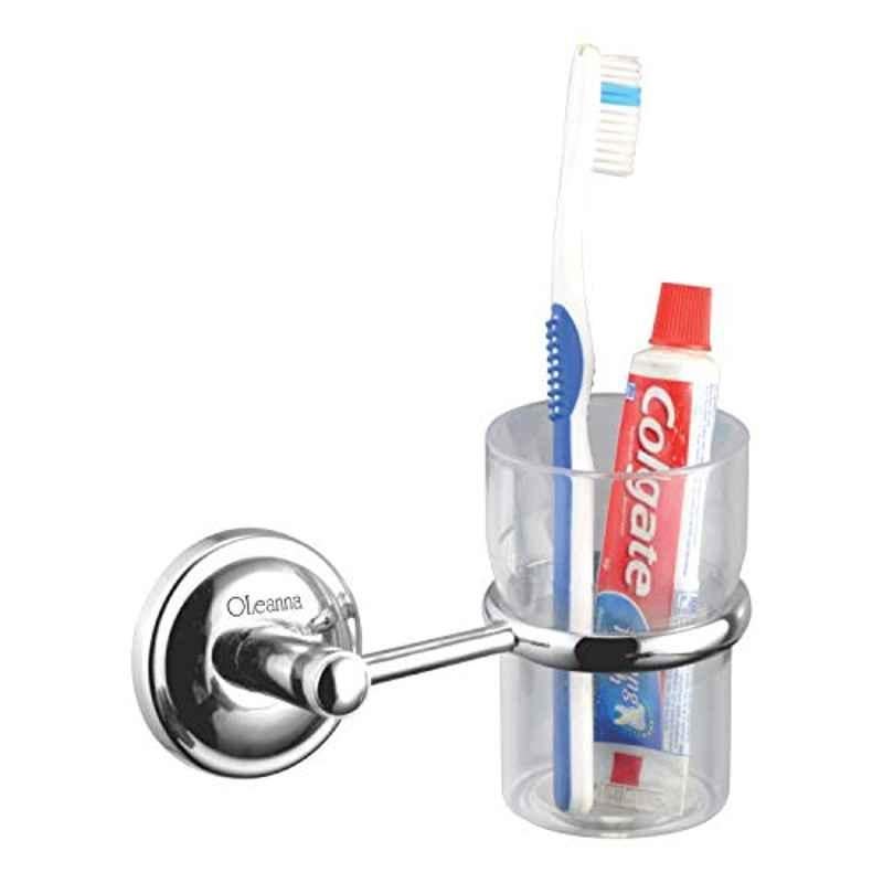 Oleanna BSFY-02 Fancy Brass Silver Chrome Finish Toothbrush Holder