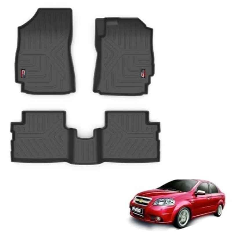 Kozdiko Thermoplastic Polyolefins 3D Life Long Car Floor Mat Set for Chevrolet Aveo