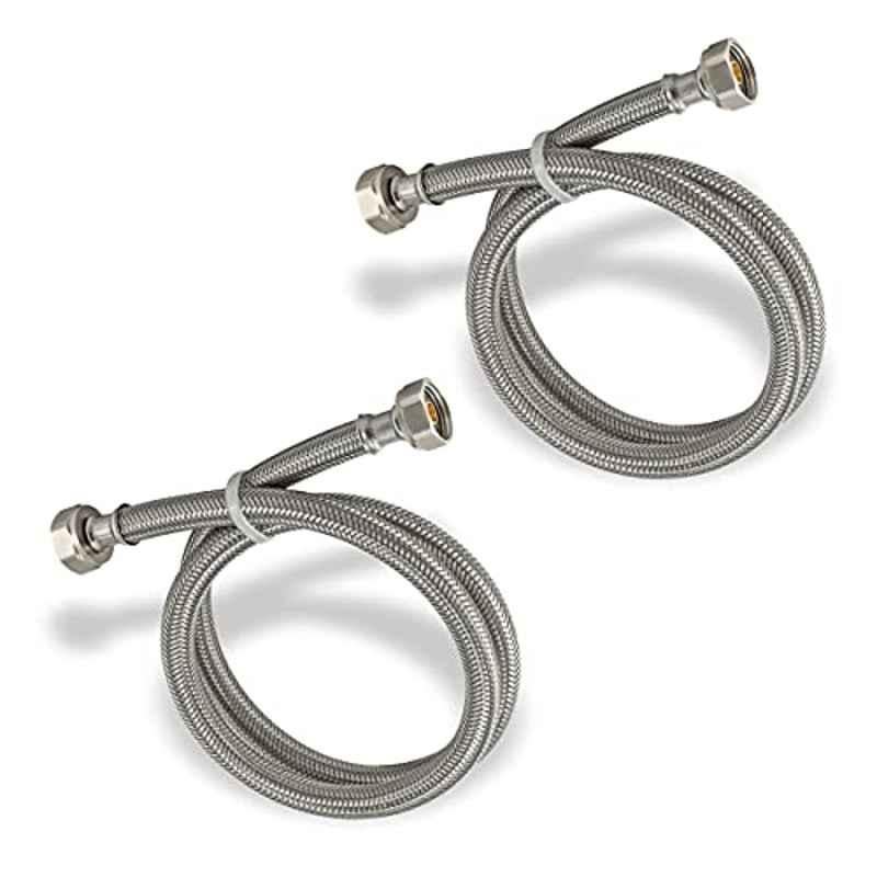 Ruhe 2 Pcs 18 inch 304 Stainless Steel Connection Pipe Set, 17-0901