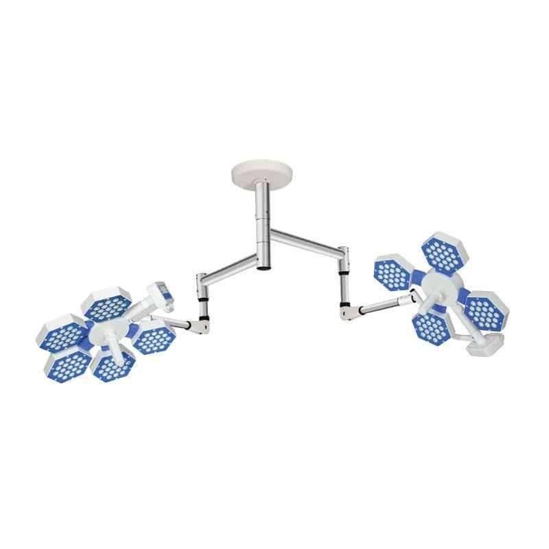 Technomed 95+76 Pcs LED Ceiling Twin Operation Theatre Light, TMI-HEX-CT-5+4