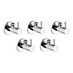 Fastgear Turbo Brass Silver Chrome Finish Angle Valve, FG949 (Pack of 5)