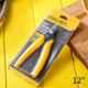 Deli DL2705 12 inch Carbon Steel Yellow Electric Cutting Pliers with PVC Handle