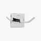 Kerovit Silver Chrome Finish Square Range Robe Hook, KA990003