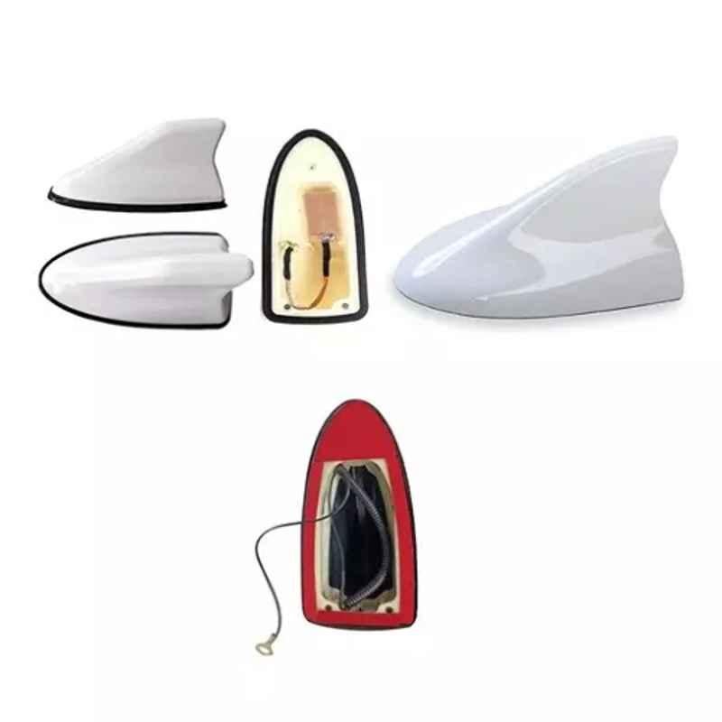 Auto Beast Shark Fin Roof Top Signal Receiver Antenna for Hyundai Santro 2018 White, AUT-IW3DOE
