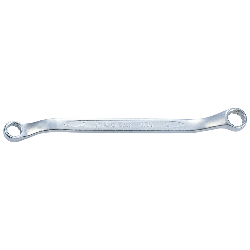 King Tony 14x15mm Chrome Plated Offset Ring Wrench, 19601415