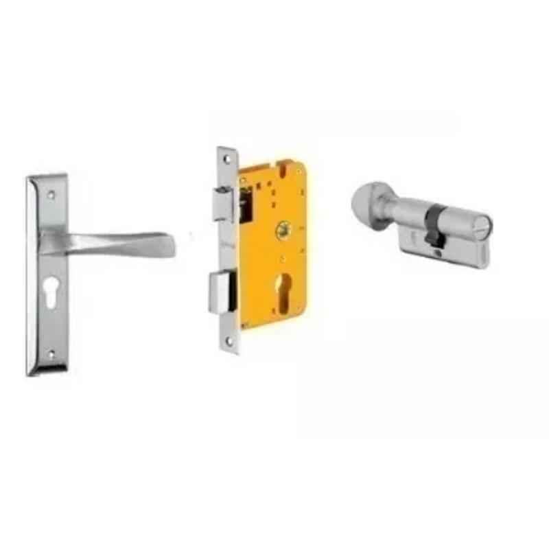 Dorset HL Series Noha 70mm Stainless Steel Door Handle Lock Set with Coin & Knob (Pack of 2)