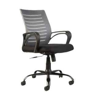 Shradha 105x64x61cm Grey Medium Back Revolving Office Chair