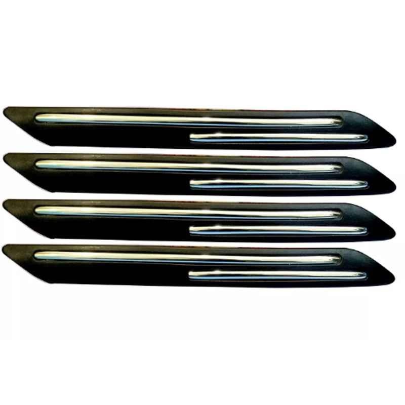 Hot Wheelz Bumper Protector Guard with Chrome Finish Ss Lining for Mahindra Logan Set Of 4, HOT-QFYNUN