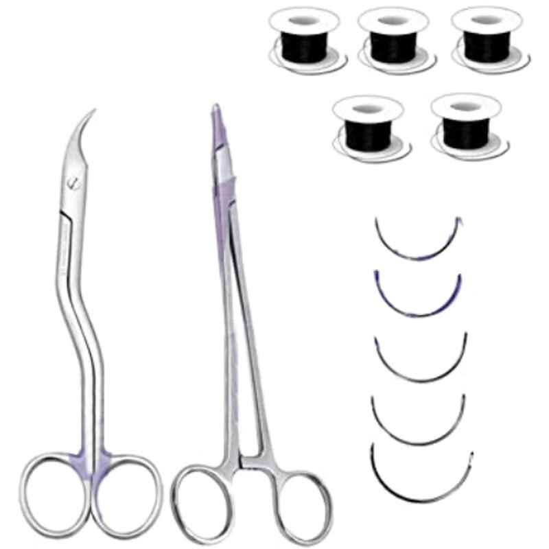Forgesy Stainless Steel Suturing Thread & Medical Equipment Kit, GSSE007