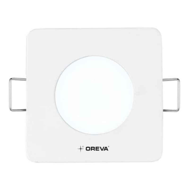 Oreva Regular 3W 6500K Square Cool White LED Down Light, ORDL-SQ3-3W (Pack of 3)