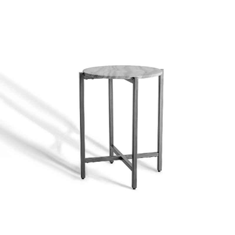 AVA Designz Marble Top Grey Side Table