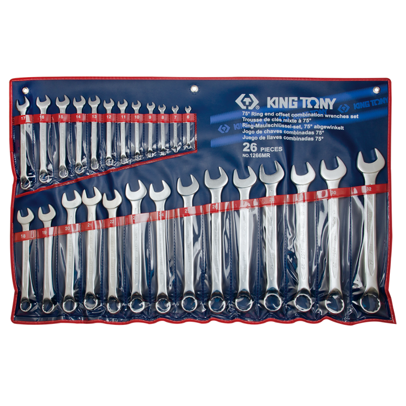 King Tony 26 PCS Offset Combination Wrench Set, 1266MR