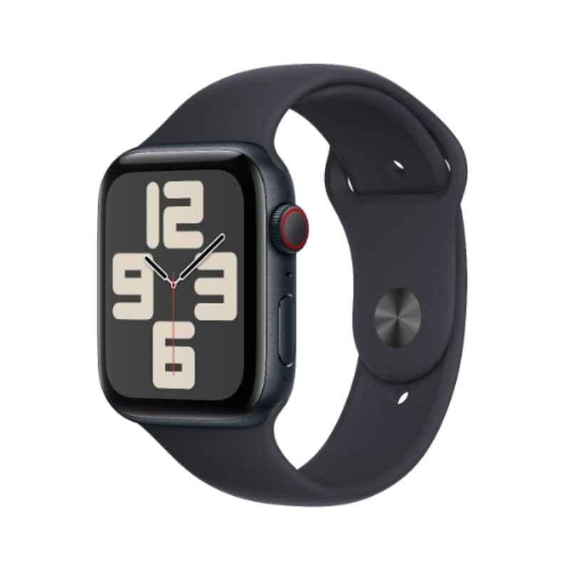 Apple SE 44mm Midnight Aluminium Case GPS & Cellular Smart Watch with M/L Midnight Sport Band, MRH83QA/A