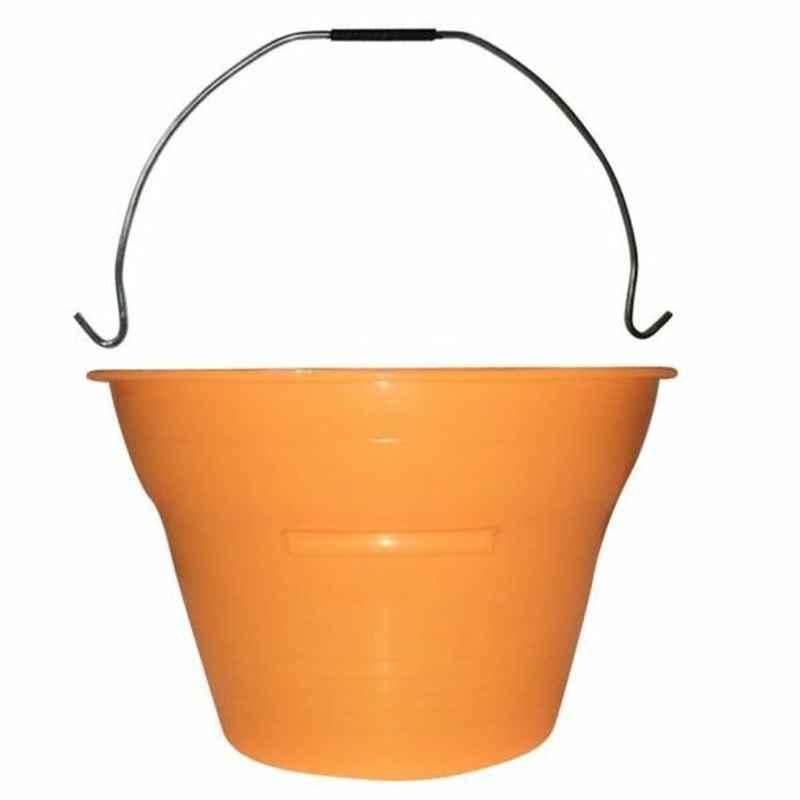 Macoma BKT13 Plastic Orange Heavy Duty Type C Bucket with Side Stand (Pack of 12)
