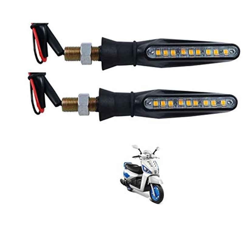Kozdiko 4 Pcs Plastic Front & Rear Side Sleek Yellow Bike Indicator Set for Mahindra Gusto 125