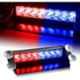 JBRIDERZ 8 LED 3 Modes Red & Blue Car Dash Strobe Flash Light
