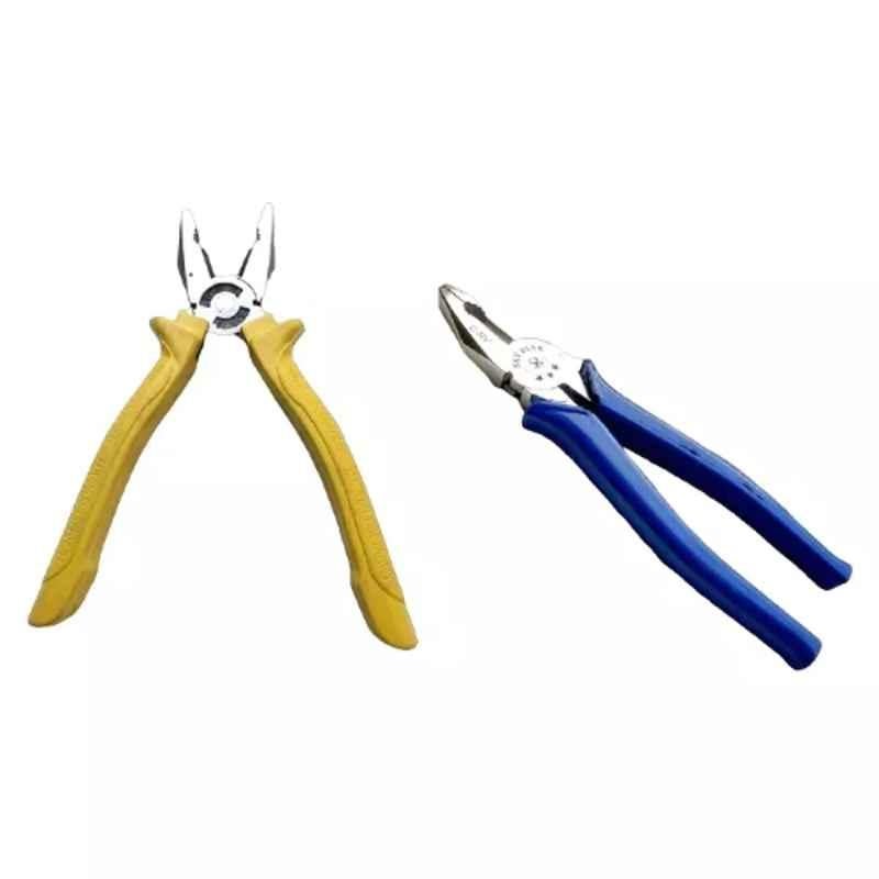 Sky Blue 2 Pcs 7.8 inch Lineman Plier Combo, SBE_PLIER_COMBO_MOD_01477