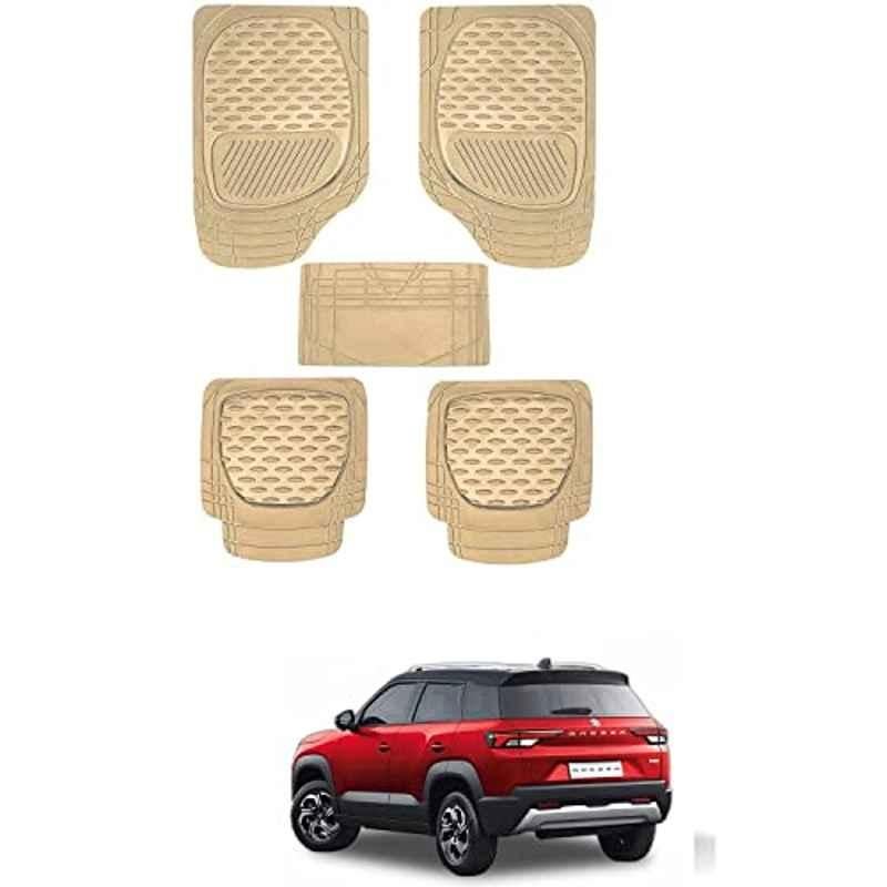 Kozdiko 6255 5 Pcs Rubber & PVC Beige Car Foot Mat Set for Maruti Suzuki Ciaz