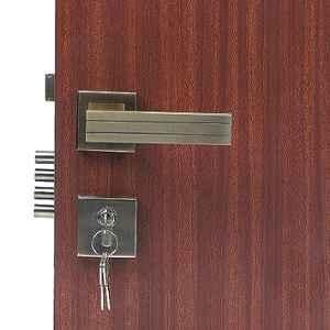 Handle Waala Altroz 60mm Stainless Steel Antique Brass Finish Both Side Key Mortise Door Lock Set