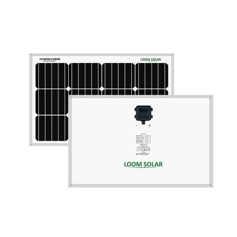 Loom Solar 12V 50W Mono Crystalline Solar Panel, LS50W