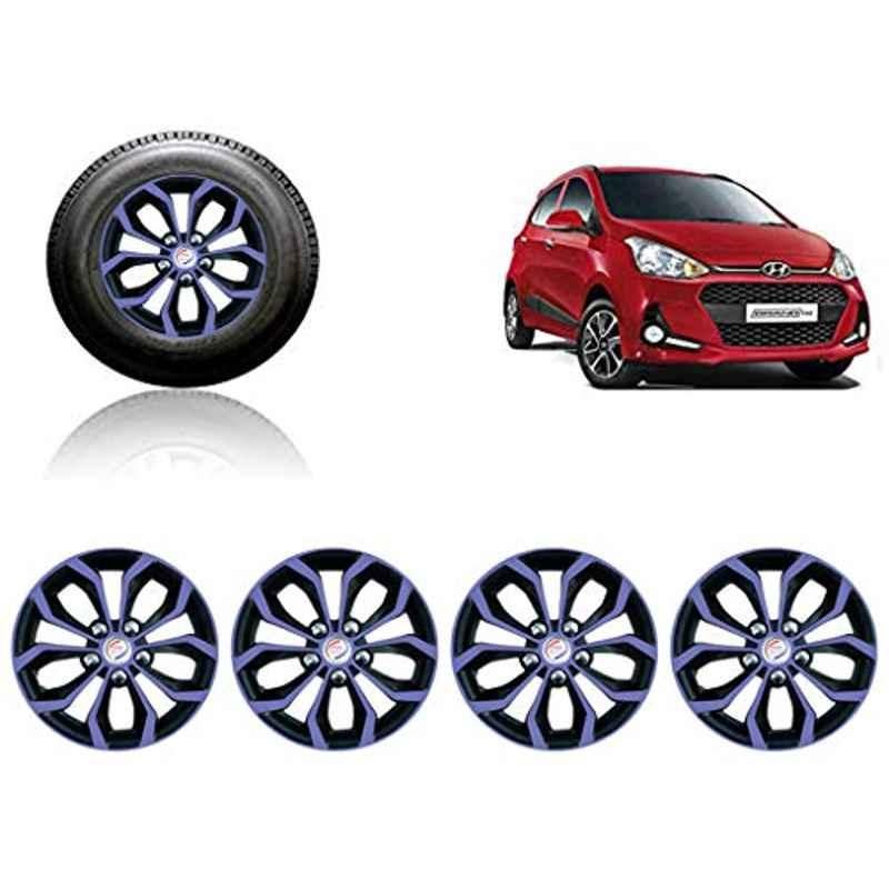 Auto Pearl 4 Pcs 14 inch ABS Violet & Black Car Wheel Cover Set for Hyundai i10 Grand 2017