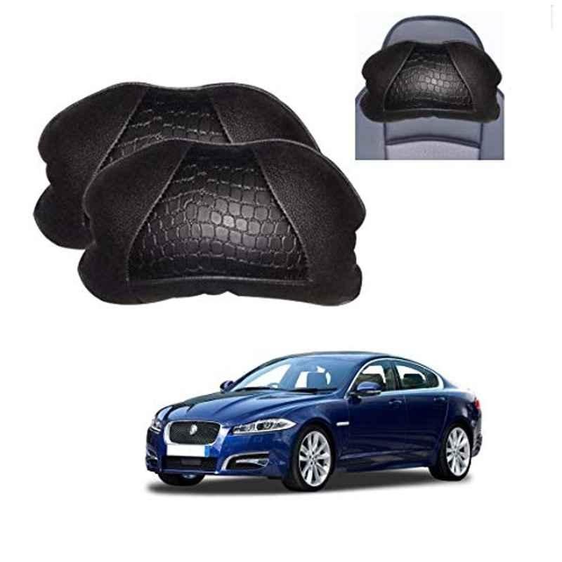 Kozdiko 2 Pcs Black Neck Rest Cushion Pillow Set for Jaguar XF