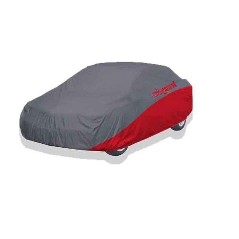 Elegant Grey & Red Water Resistant Car Body Cover for Etiios Liva