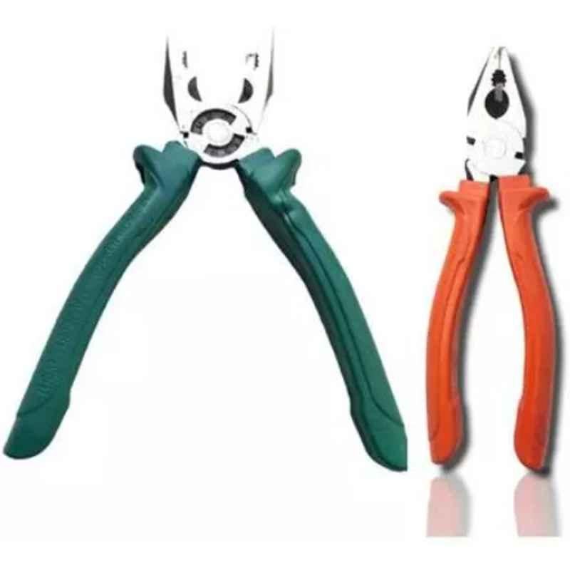 Sky Blue 2 Pcs 7.8 inch Lineman Plier Combo, SBE_PLIER_COMBO_MOD_01242